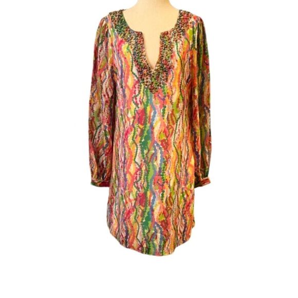 $298 NWOT Lilly Pulitzer Seamus Tunic Style Silk Dress Size 6 - Picture 1 of 3